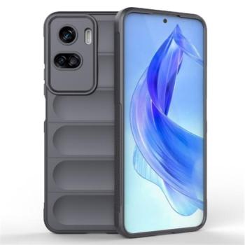 Szilikon telefonvédő (közepesen ütésálló, kamera védelem, 3D minta) SÖTÉTSZÜRKE kép