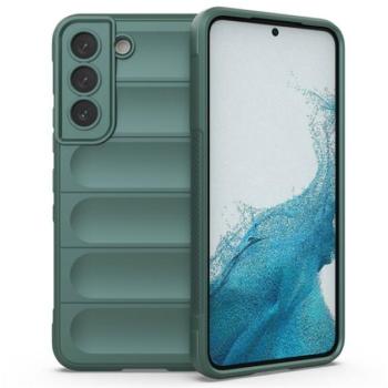 Szilikon telefonvédő (közepesen ütésálló, kamera védelem, 3D minta) SÖTÉTZÖLD Samsung Galaxy S22 5G (SM-S901) kép