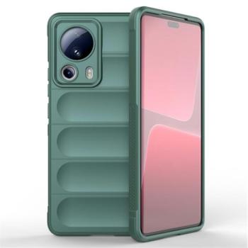Szilikon telefonvédő (közepesen ütésálló, kamera védelem, 3D minta) SÖTÉTZÖLD Xiaomi 13 Lite kép