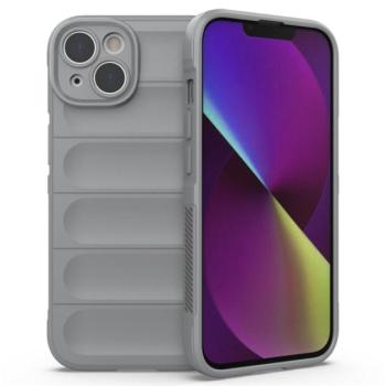 Szilikon telefonvédő (közepesen ütésálló, kamera védelem, 3D minta) SZÜRKE Apple iPhone 14 Plus kép