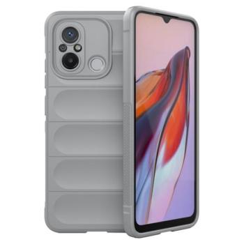 Szilikon telefonvédő (közepesen ütésálló, kamera védelem, 3D minta) VILÁGOSSZÜRKE Xiaomi Redmi 12C kép
