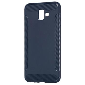 Szilikon telefonvédő (közepesen ütésálló, karbon minta) SÖTÉTKÉK Samsung Galaxy J6 Plus (SM-J610F) kép