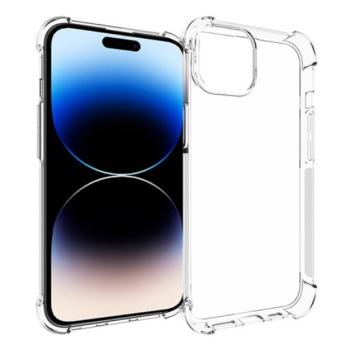 Szilikon telefonvédő (közepesen ütésálló, légpárnás sarok) ÁTLÁTSZÓ Apple iPhone 15 Plus kép