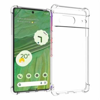 Szilikon telefonvédő (közepesen ütésálló, légpárnás sarok) ÁTLÁTSZÓ Google Pixel 7 kép