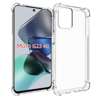 Szilikon telefonvédő (közepesen ütésálló, légpárnás sarok) ÁTLÁTSZÓ Motorola Moto G13, Motorola Moto G23 kép