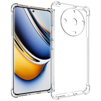 Szilikon telefonvédő (közepesen ütésálló, légpárnás sarok) ÁTLÁTSZÓ Realme 11 Pro, Realme 11 Pro Plus kép