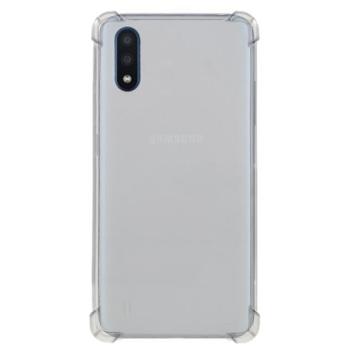 Szilikon telefonvédő (közepesen ütésálló, légpárnás sarok) ÁTLÁTSZÓ Samsung Galaxy A01 (SM-A015F) kép