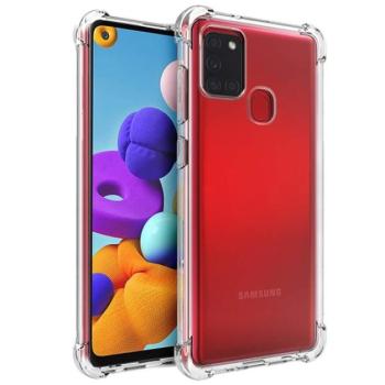 Szilikon telefonvédő (közepesen ütésálló, légpárnás sarok) ÁTLÁTSZÓ Samsung Galaxy A21s (SM-A217F) kép