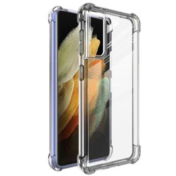 Szilikon telefonvédő (közepesen ütésálló, légpárnás sarok) ÁTLÁTSZÓ Samsung Galaxy S21 (SM-G991) 5G kép