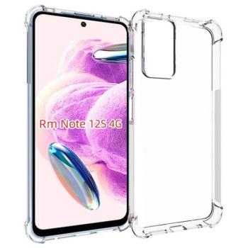 Szilikon telefonvédő (közepesen ütésálló, légpárnás sarok) ÁTLÁTSZÓ Xiaomi Redmi Note 12S kép