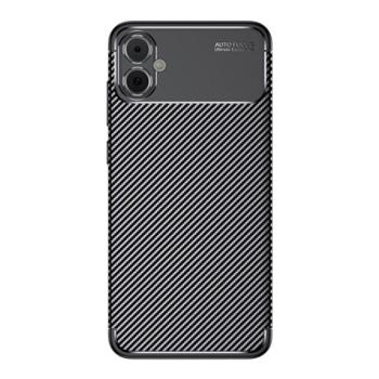 Szilikon telefonvédő (közepesen ütésálló, légpárnás sarok, karbon minta) FEKETE Samsung Galaxy A05 (SM-A055F) kép