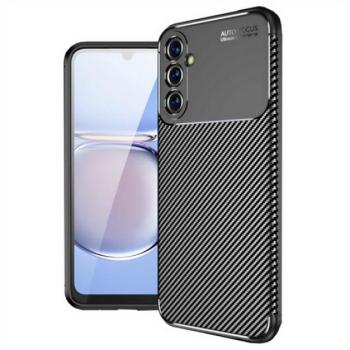 Szilikon telefonvédő (közepesen ütésálló, légpárnás sarok, karbon minta) FEKETE Samsung Galaxy A15 (SM-A155), Galaxy A15 5G (SM-A156) kép