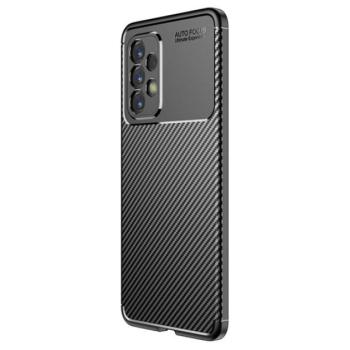Szilikon telefonvédő (közepesen ütésálló, légpárnás sarok, karbon minta) FEKETE Samsung Galaxy A33 5G (SM-A336) kép