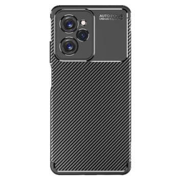 Szilikon telefonvédő (közepesen ütésálló, légpárnás sarok, karbon minta) FEKETE Xiaomi Poco X5 Pro 5G kép