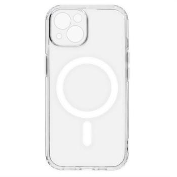 Szilikon telefonvédő (közepesen ütésálló, légpárnás sarok, MagSafe) ÁTLÁTSZÓ Apple iPhone 13 kép
