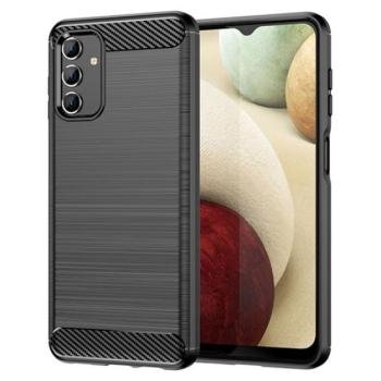 Szilikon telefonvédő (közepesen ütésálló, légpárnás sarok, szálcsiszolt, karbon minta) FEKETE Samsung Galaxy A13 4G (SM-A135F / A137F) kép