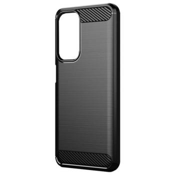 Szilikon telefonvédő (közepesen ütésálló, légpárnás sarok, szálcsiszolt, karbon minta) FEKETE Xiaomi Mi 10T 5G, Xiaomi Mi 10T Pro 5G kép