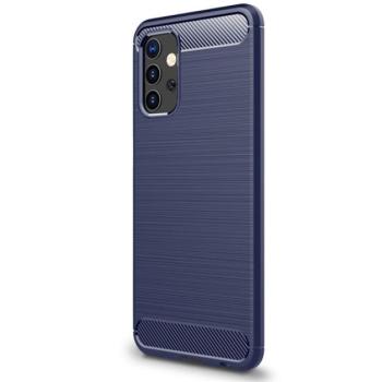 Szilikon telefonvédő (közepesen ütésálló, légpárnás sarok, szálcsiszolt, karbon minta) SÖTÉTKÉK Samsung Galaxy A32 5G (SM-A326) kép