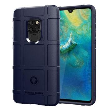 Szilikon telefonvédő (közepesen ütésálló, négyzet minta) SÖTÉTKÉK Huawei Mate 20 kép