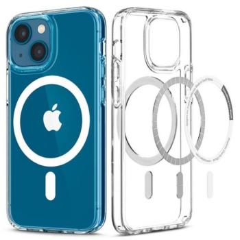 Szilikon telefonvédő (mágneses, közepesen ütésálló, MagSafe kompatibilis) ÁTLÁTSZÓ Apple iPhone 15 kép