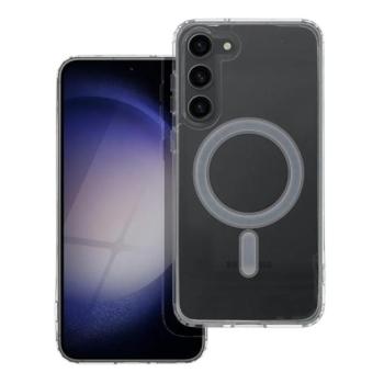 Szilikon telefonvédő (mágneses, közepesen ütésálló, MagSafe kompatibilis) ÁTLÁTSZÓ Samsung Galaxy S23 Plus (SM-S916) kép
