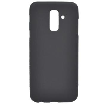 Szilikon telefonvédő (matt) FEKETE Samsung Galaxy A6+ (2018) SM-A605F kép