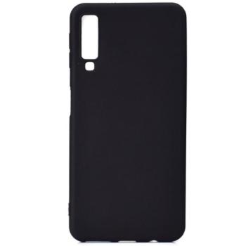 Szilikon telefonvédő (matt) FEKETE Samsung Galaxy A7 (2018) SM-A750F kép