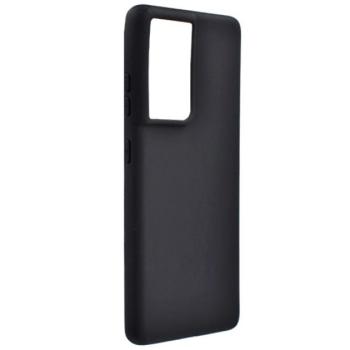 Szilikon telefonvédő (matt) FEKETE Samsung Galaxy S21 Ultra (SM-G998) 5G kép