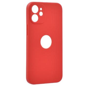Szilikon telefonvédő (matt, logó kivágás) PIROS Apple iPhone 12 mini kép