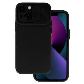 Szilikon telefonvédő (matt, mikrofiber plüss belső, kamera védelem) FEKETE Samsung Galaxy S23 Plus (SM-S916) kép