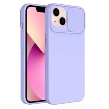 Szilikon telefonvédő (matt, mikrofiber plüss belső, kamera védelem) LILA Apple iPhone 15 kép