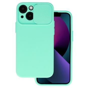 Szilikon telefonvédő (matt, mikrofiber plüss belső, kamera védelem) MENTAZÖLD Samsung Galaxy S23 Plus (SM-S916) kép
