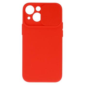 Szilikon telefonvédő (matt, mikrofiber plüss belső, kamera védelem) PIROS kép