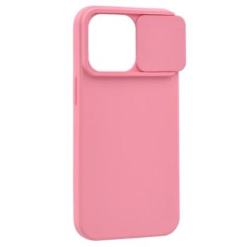 Szilikon telefonvédő (matt, mikrofiber plüss belső, kamera védelem) RÓZSASZÍN Apple iPhone 15 Pro Max kép