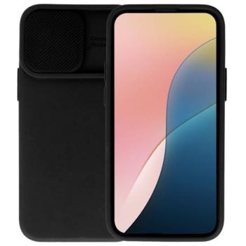 Szilikon telefonvédő (matt, mikrofiber plüss belső, kameravédő) FEKETE Samsung Galaxy A56 5G (SM-A566) kép