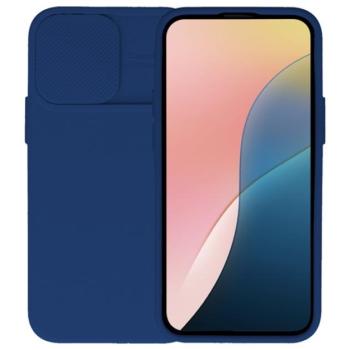 Szilikon telefonvédő (matt, mikrofiber plüss belső, kameravédő) SÖTÉTKÉK Apple iPhone 16 Plus kép