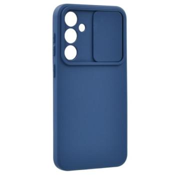 Szilikon telefonvédő (matt, mikrofiber plüss belső, kameravédő) SÖTÉTKÉK Samsung Galaxy S23 FE (SM-S711) kép