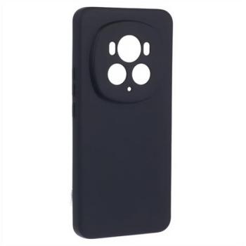 Szilikon telefonvédő (matt, mikrofiber plüss karcolásmentesítő belső, prémium) FEKETE Honor Magic6 Pro 5G kép