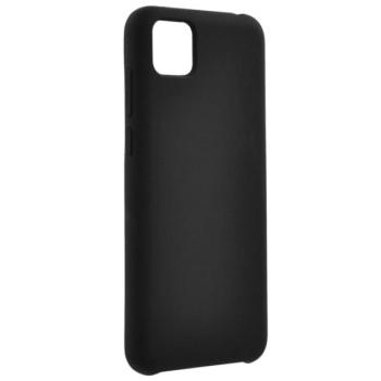 Szilikon telefonvédő (matt, mikrofiber plüss karcolásmentesítő belső, prémium) FEKETE Huawei Y5p, Honor 9S kép