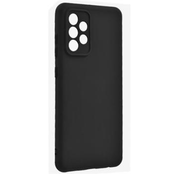 Szilikon telefonvédő (matt, mikrofiber plüss karcolásmentesítő belső, prémium) FEKETE Samsung Galaxy A52 4G (SM-A525F), Samsung Galaxy A52 5G (SM-A526F), Samsung Galaxy A52s 5G (SM-A528) kép
