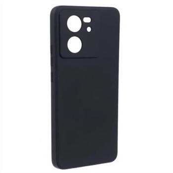 Szilikon telefonvédő (matt, mikrofiber plüss karcolásmentesítő belső, prémium) FEKETE Xiaomi 13T Pro, 13T kép
