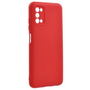Szilikon telefonvédő (matt, mikrofiber plüss karcolásmentesítő belső, prémium) PIROS Samsung Galaxy A03s (SM-A037F) kép