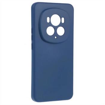Szilikon telefonvédő (matt, mikrofiber plüss karcolásmentesítő belső, prémium) SÖTÉTKÉK Honor Magic6 Pro 5G kép