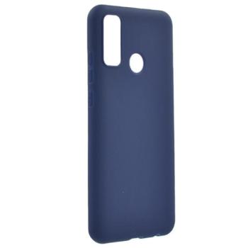 Szilikon telefonvédő (matt, mikrofiber plüss karcolásmentesítő belső, prémium) SÖTÉTKÉK Huawei P Smart (2020) kép