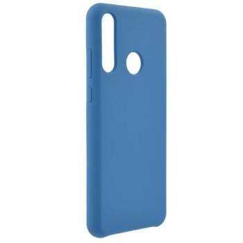 Szilikon telefonvédő (matt, mikrofiber plüss karcolásmentesítő belső, prémium) SÖTÉTKÉK Huawei Y6p kép