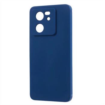 Szilikon telefonvédő (matt, mikrofiber plüss karcolásmentesítő belső, prémium) SÖTÉTKÉK Xiaomi 13T Pro, 13T kép