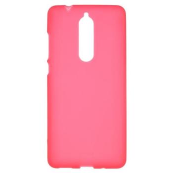 Szilikon telefonvédő (matt) PIROS Nokia 5.1 kép