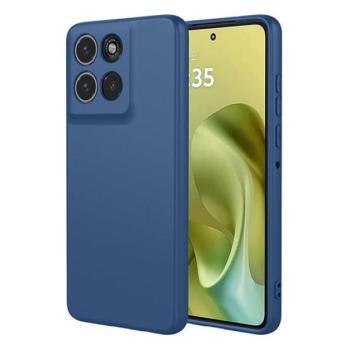 Szilikon telefonvédő (matt) SÖTÉTKÉK Motorola Moto G86 5G (XT2527) kép