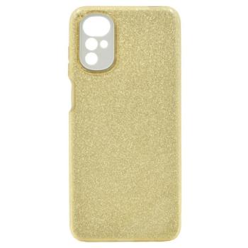 Szilikon telefonvédő (műanyag belső, csillogó hátlap) ARANY Motorola Moto E32 (XT2227) kép