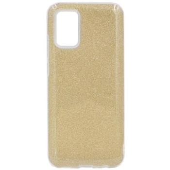 Szilikon telefonvédő (műanyag belső, csillogó hátlap) ARANY Samsung Galaxy A02s (SM-A025F) kép